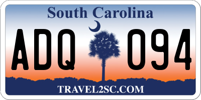 SC license plate ADQ094