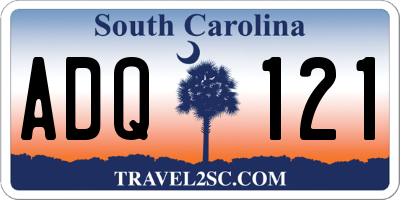 SC license plate ADQ121