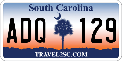SC license plate ADQ129