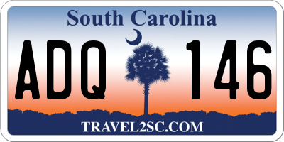 SC license plate ADQ146