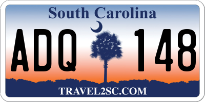 SC license plate ADQ148