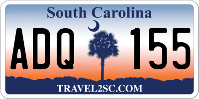 SC license plate ADQ155