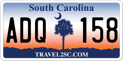 SC license plate ADQ158