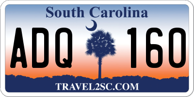 SC license plate ADQ160
