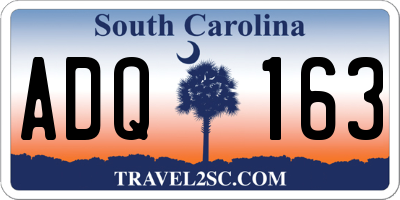 SC license plate ADQ163