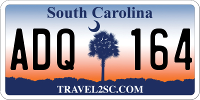 SC license plate ADQ164