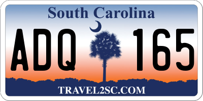 SC license plate ADQ165