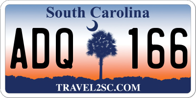 SC license plate ADQ166