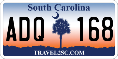 SC license plate ADQ168