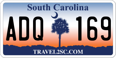 SC license plate ADQ169