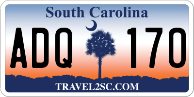 SC license plate ADQ170