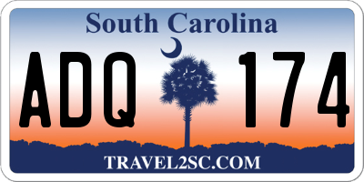 SC license plate ADQ174
