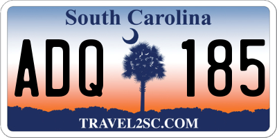 SC license plate ADQ185