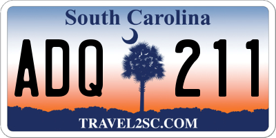 SC license plate ADQ211