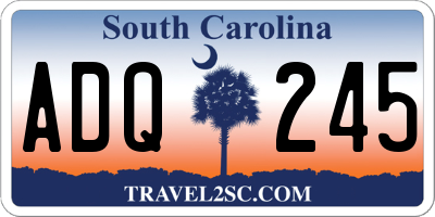 SC license plate ADQ245