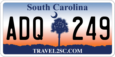 SC license plate ADQ249