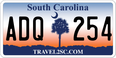 SC license plate ADQ254