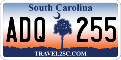 SC license plate ADQ255