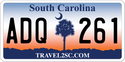 SC license plate ADQ261