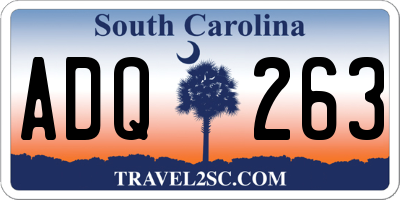 SC license plate ADQ263