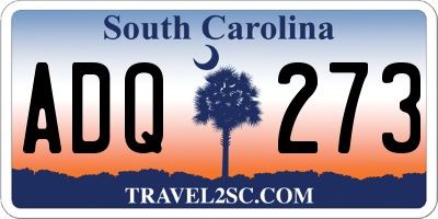 SC license plate ADQ273