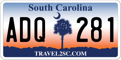 SC license plate ADQ281
