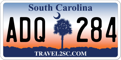 SC license plate ADQ284