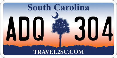 SC license plate ADQ304