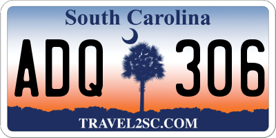 SC license plate ADQ306