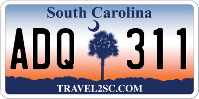 SC license plate ADQ311