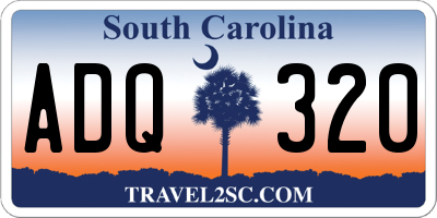 SC license plate ADQ320