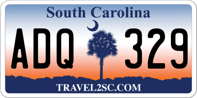 SC license plate ADQ329