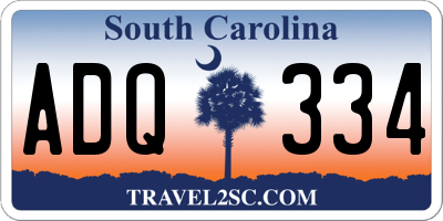SC license plate ADQ334