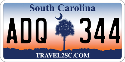 SC license plate ADQ344