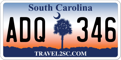 SC license plate ADQ346