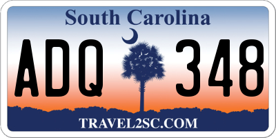 SC license plate ADQ348