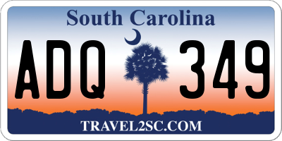 SC license plate ADQ349