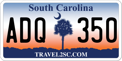 SC license plate ADQ350
