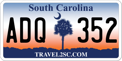 SC license plate ADQ352
