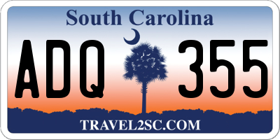 SC license plate ADQ355
