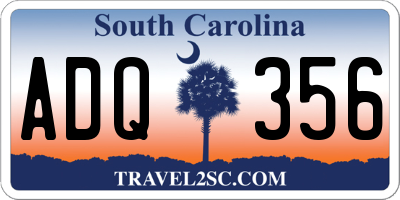 SC license plate ADQ356