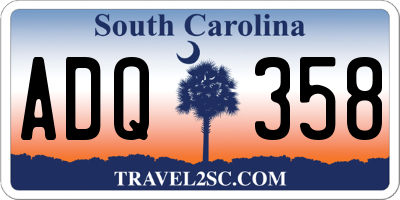 SC license plate ADQ358