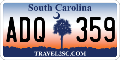 SC license plate ADQ359