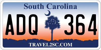 SC license plate ADQ364