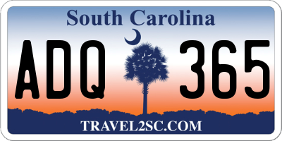 SC license plate ADQ365