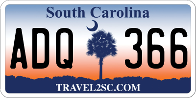 SC license plate ADQ366