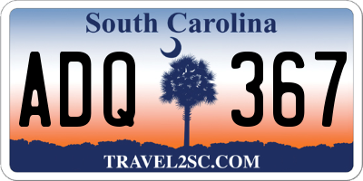SC license plate ADQ367