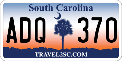 SC license plate ADQ370