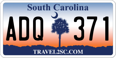 SC license plate ADQ371