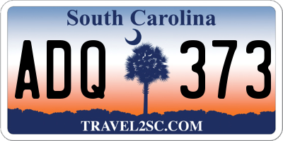 SC license plate ADQ373